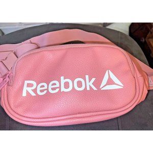 Reebok Fanny Pack Pink Vinyl Belt Bum Money Passport Travel Bag Waist